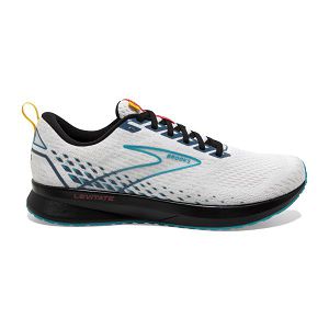 Brooks Levitate 5 Mens Road Running Shoes White/Blue/Black | USA-NHQ406389